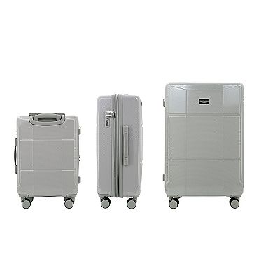 IZOD 3-Piece Lightweight Expandable Hard Shell Spinner Wheel Luggage Set