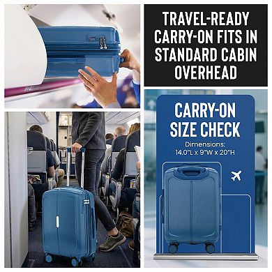 IZOD Mateo 20-Inch Carry-On Hardside Spinner Luggage