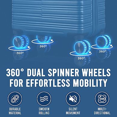IZOD 20-Inch Carry-On Hardside Spinner Luggage