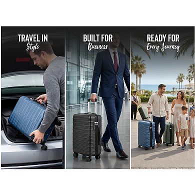 IZOD 20-Inch Carry-On Hardside Spinner Luggage