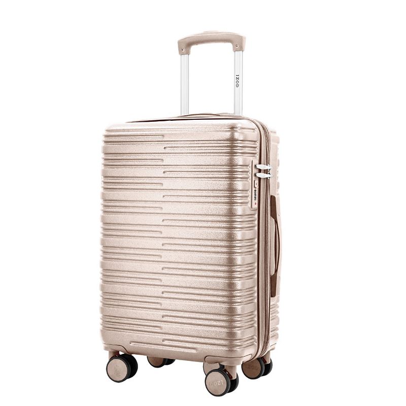 IZOD 20-Inch Carry-On Hardside Spinner Luggage, Rose Gold