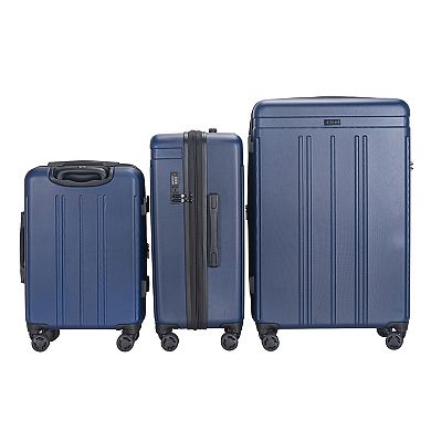 IZOD 3-Piece Lightweight ABS Hard Shell Spinner Telescopic Handle Luggage Set