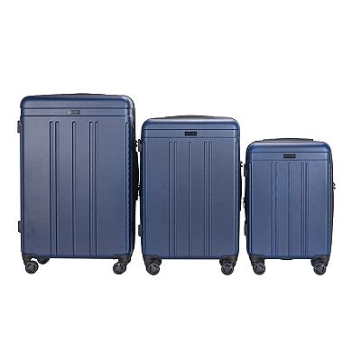 IZOD 3-Piece Lightweight ABS Hard Shell Spinner Telescopic Handle Luggage Set