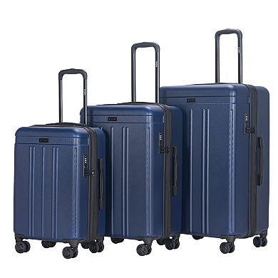 IZOD 3-Piece Lightweight ABS Hard Shell Spinner Telescopic Handle Luggage Set