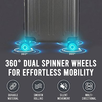IZOD Isla 3-Piece Lightweight Hard Shell 360 Degree Spinner Wheel Luggage Set