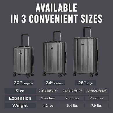 IZOD Isla 3-Piece Lightweight Hard Shell 360 Degree Spinner Wheel Luggage Set