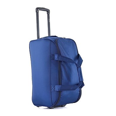 IZOD Carol 20-Inch Carry-On Softside Wheeled Duffel Bag with Telescopic Handle