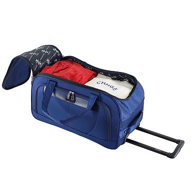 IZOD Carol 20-Inch Carry-On Softside Wheeled Duffel Bag with Telescopic Handle