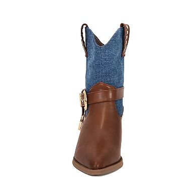 Yoki Gayle-67 Women's Pointed Toe Western Bootie