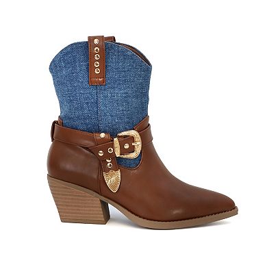 Yoki Gayle-67 Women's Pointed Toe Western Bootie