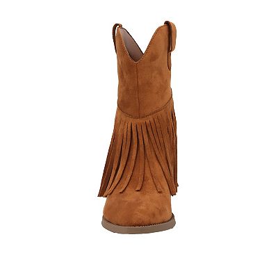 Yoki Gayle-69 Women's Fringe Western Booties