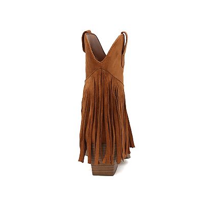 Yoki Gayle-69 Women's Fringe Western Booties
