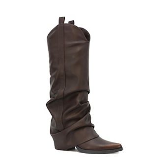 Yoki Gayle-55 Women's Faux Leather Slouch High Boots