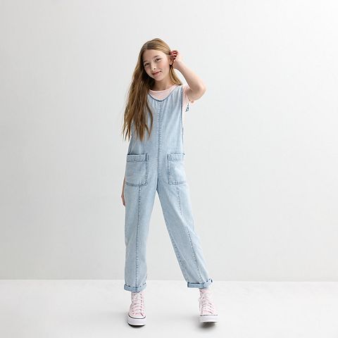 Girls 6-20 SO Relaxed Denim Overalls in Regular & Plus Size