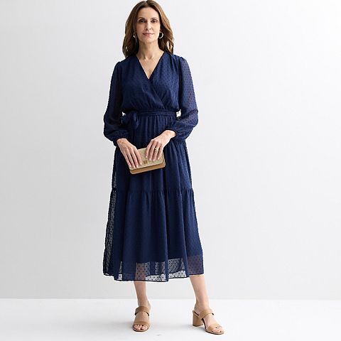 Женские платья Robbie Women's Robbie Bee Long Sleeve Surplice Maxi Dress