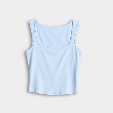 Juniors' SO® Square Neck Tank Top