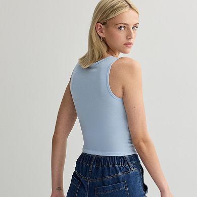 Juniors' SO® Square Neck Cropped Tank Top