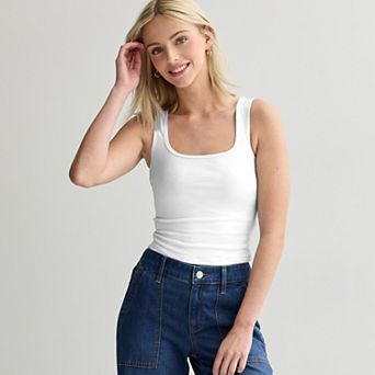 Juniors' SO® Square Neck Tank Top