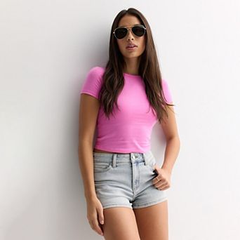 Juniors' SO® Cropped Crewneck Graphic Tee