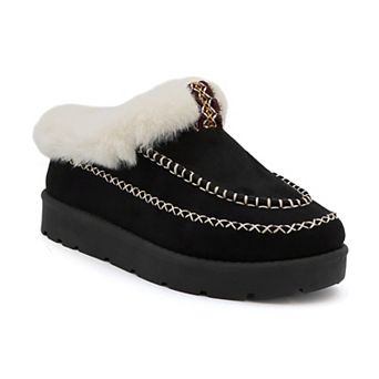 Yoki Pembroke Women's Fuzzy Slip-On Clogs
