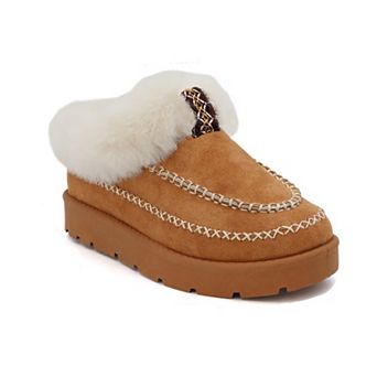 Yoki Pembroke Women's Fuzzy Slip-On Clogs