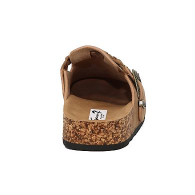 Yoki Gila-166 Women's Braid & Buckle Slip-On Clogs