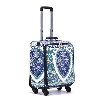 Mellow World Porcelain Printed 20-Inch Spinner Suitcase