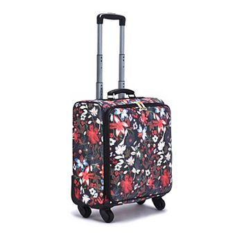 Mellow World Stitched Floral Print Carry-On Spinner Suitcase