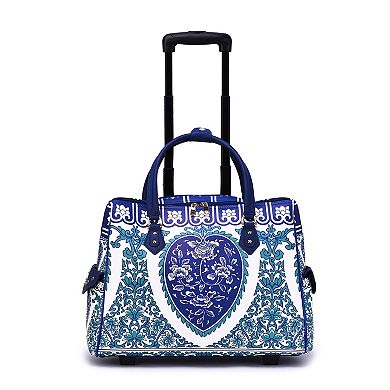 Mellow World Porcelain Printed Wheeled Laptop Tote