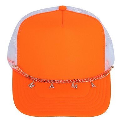CTM Golden Bling Mama Trucker Hat Chain
