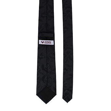Ascentix Rose Print Tone on Tone Necktie
