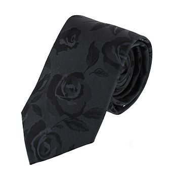 Ascentix Rose Print Tone on Tone Necktie