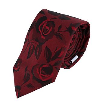 Ascentix Rose Print Tone on Tone Necktie