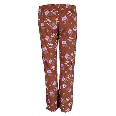 Roll Outta Bed Women's Patterned Knit Open Bottom Pajama Pants