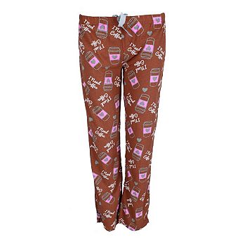 Roll Outta Bed Women's Patterned Knit Open Bottom Pajama Pants