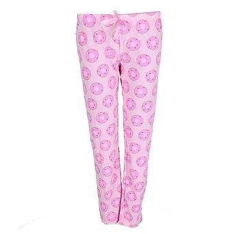 Roll Outta Bed Women's Patterned Knit Open Bottom Pajama Pants