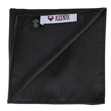 Ascentix Etched Herringbone Twist Pocket Square
