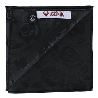 Ascentix Rose Print Tone on Tone Pocket Square