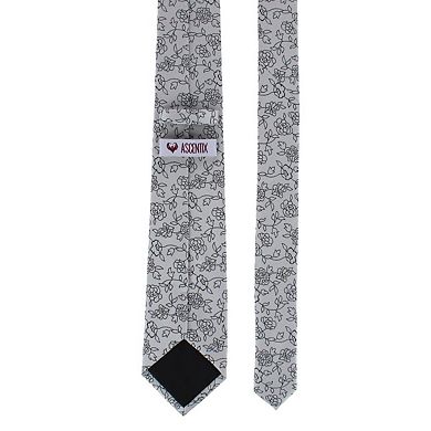 Ascentix Floral Stencil Print Necktie