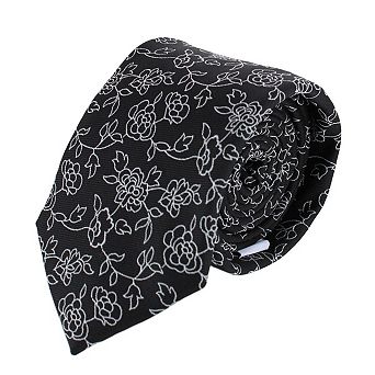 Ascentix Floral Stencil Print Necktie
