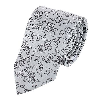 Ascentix Floral Stencil Print Necktie
