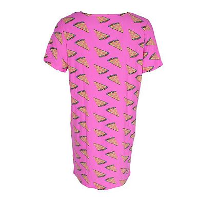 Mentally Exhausted Women's Pizza Short Sleeve Night Shirt