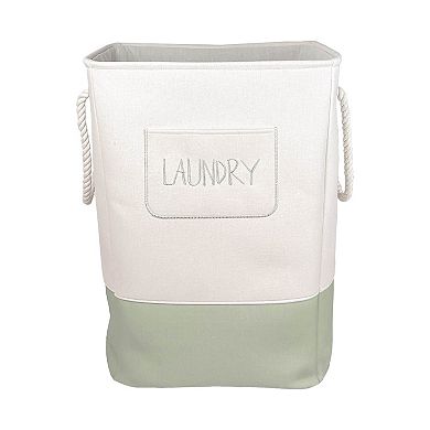 Belle Maison Green Laundry Floor Bin