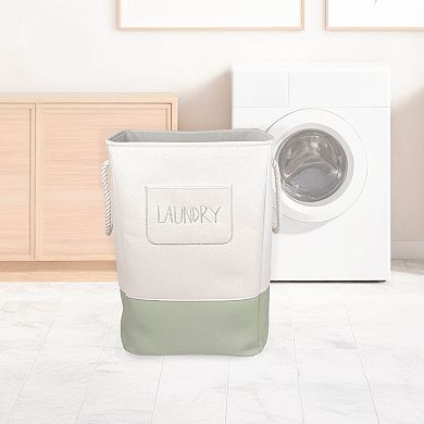 Belle Maison Green Laundry Floor Bin