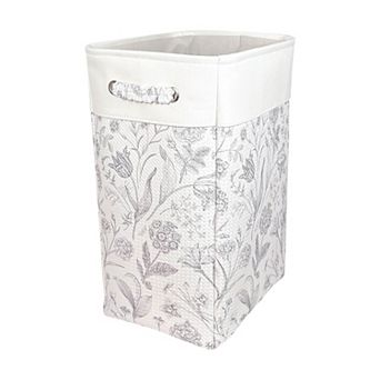 Belle Maison Large Grey Floral Floor Bin