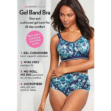 Comfort Choice Women's Plus Size Gel Bottom Band Bra