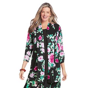 Woman Within Plus Size 2-Fer Cardigan Tunic