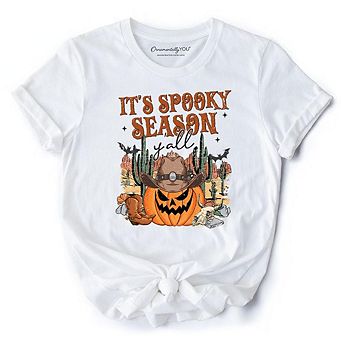 It's Spooky Season Y'all T-Shirt, Funny Western Halloween Tee for Pumpkin Cowboys