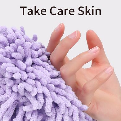 3Pcs Soft Absorbent Fluffy Chenille Ball Hand Towels, Decorative Towel with Wall Hook 6"x6"