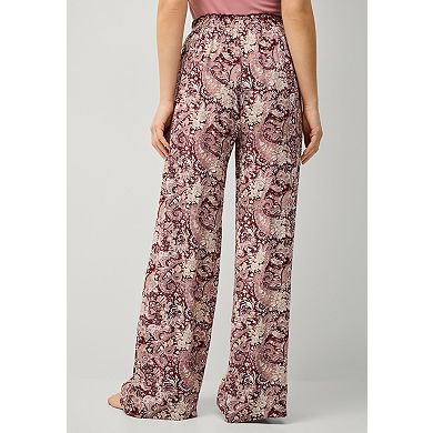 ellos Plus Size Wide-Leg Sleep Pant With Tassel Drawstring